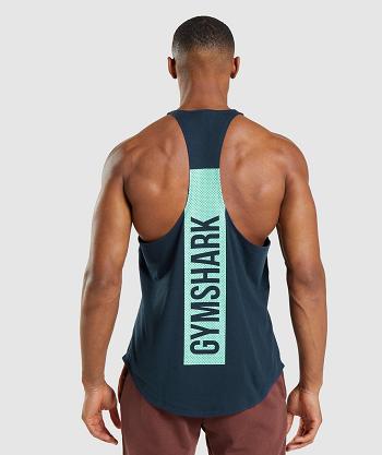 Stringers Męskie Gymshark Bold Granatowe | PL 3737FDN